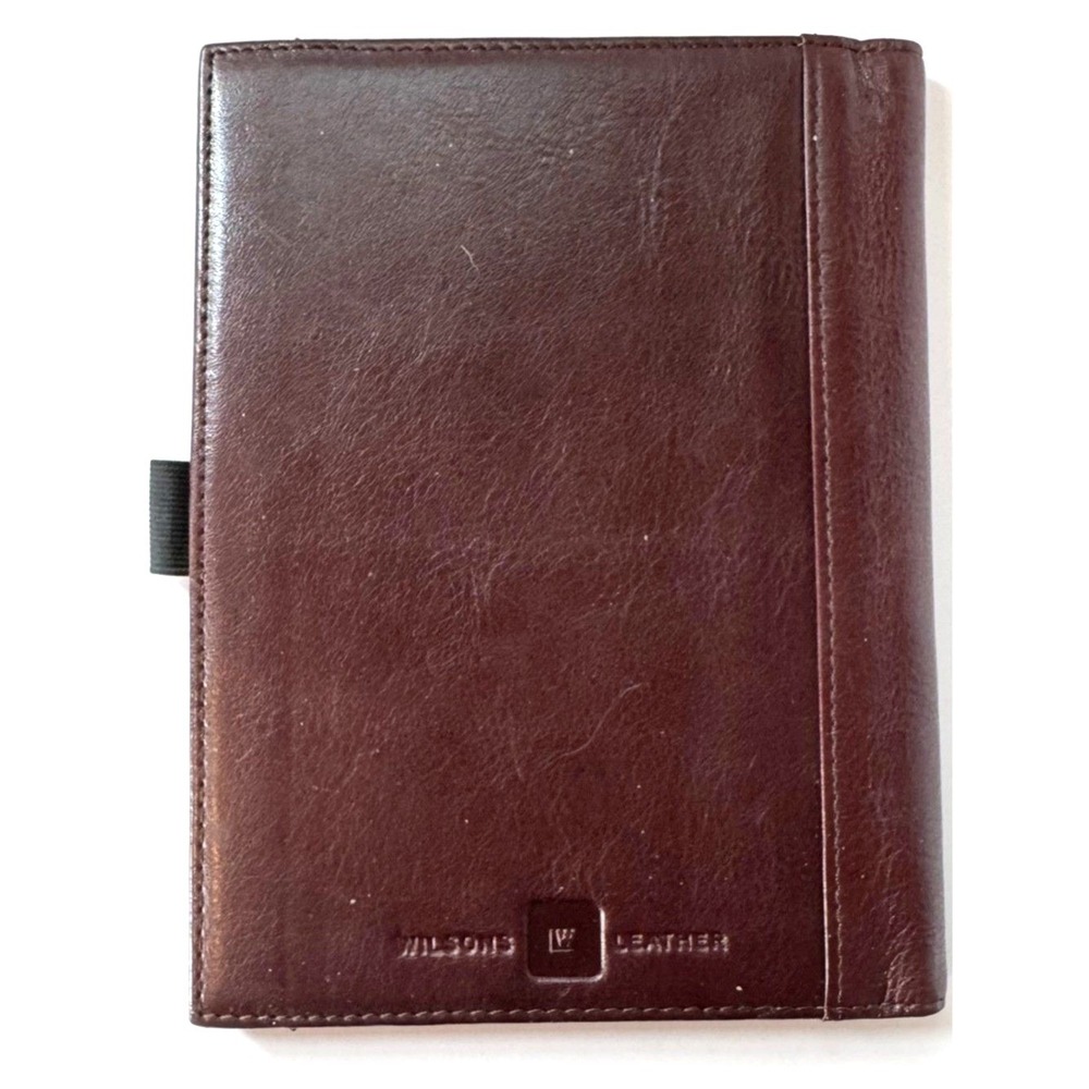 Wilsons Folio Leather Dark Brown Case 6.25" x 8.25" Quiet Luxury Writer Office